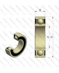 SS 6208 2RSR  6208 2RS ENC INOX BRL