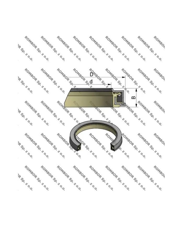 RWDR  34,9x54x8,5 FPM ELRING SIMMER