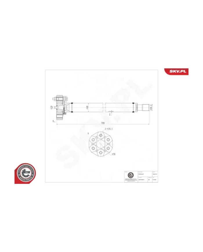 76SKV137 SKV Wał napędowy