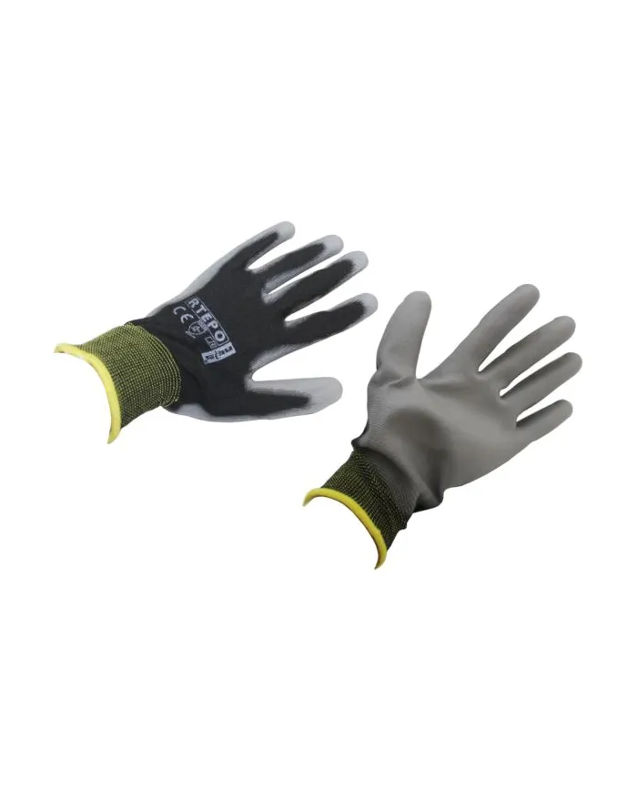 Rękawice ochronne z dzianiny  PU  r. 9 czarne