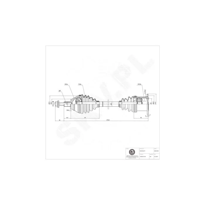 40SKV002 SKV Półoś napędowa