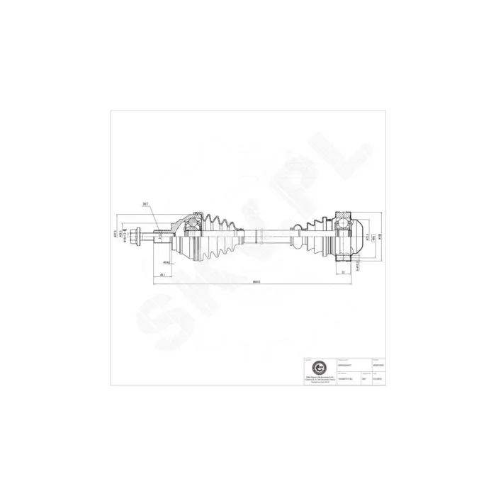 40SKV003 SKV Półoś napędowa