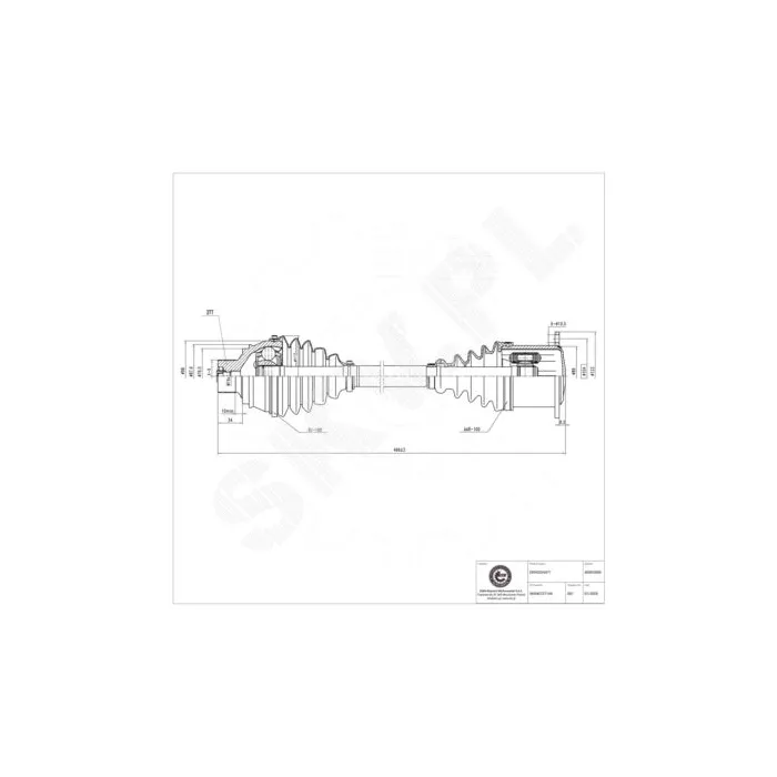 40SKV009 SKV Półoś napędowa