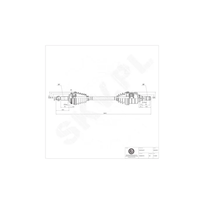 40SKV012 SKV Półoś napędowa