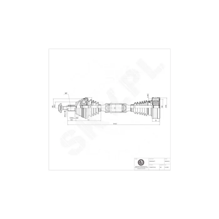 40SKV013 SKV Półoś napędowa