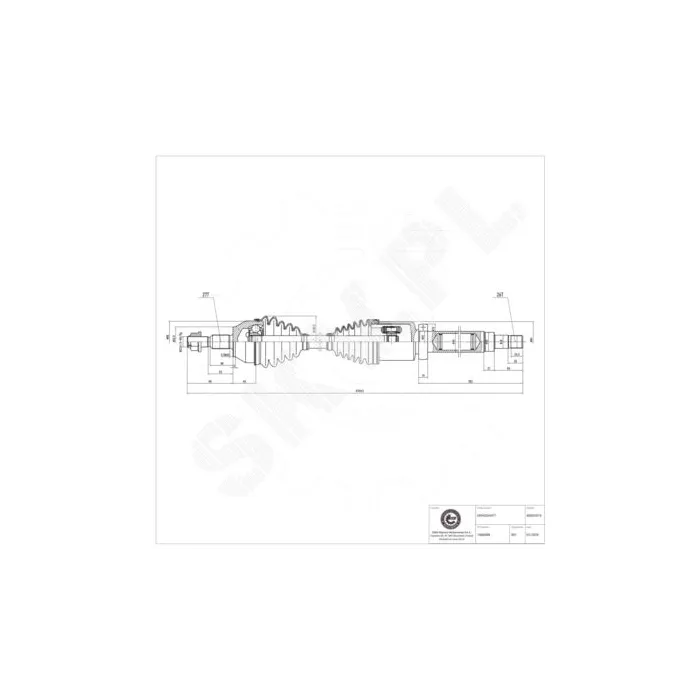 40SKV015 SKV Półoś napędowa