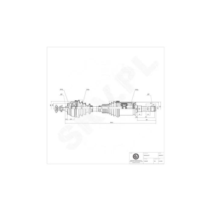 40SKV017 SKV Półoś napędowa