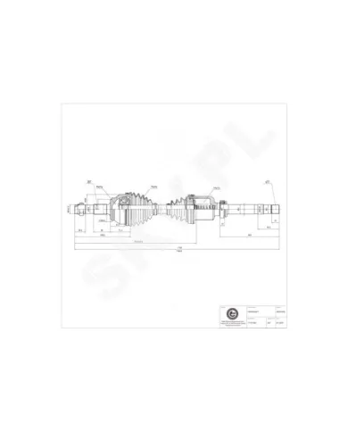 40SKV020 SKV Półoś napędowa