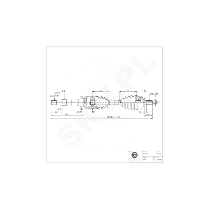 40SKV021 SKV Półoś napędowa