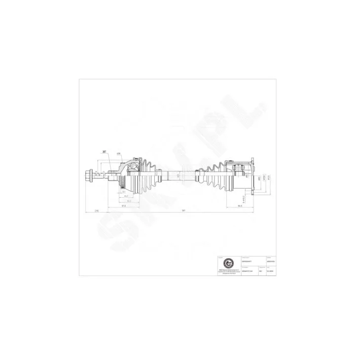 40SKV026 SKV Półoś napędowa