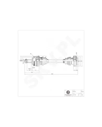 40SKV029 SKV Półoś napędowa