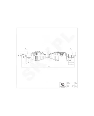 40SKV030 SKV Półoś napędowa