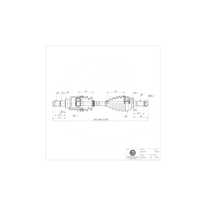 40SKV031 SKV Półoś napędowa