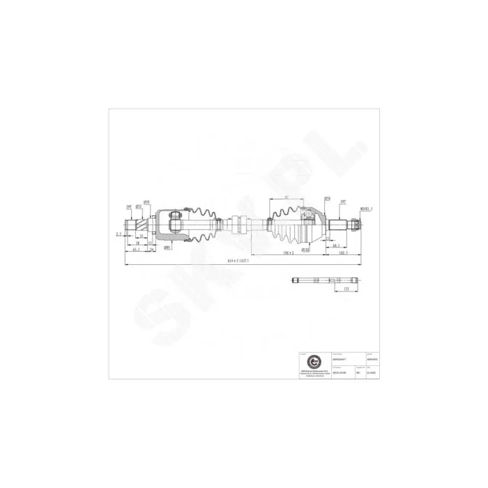 40SKV032 SKV Półoś napędowa