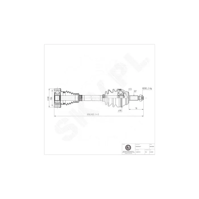 40SKV040 SKV Półoś napędowa