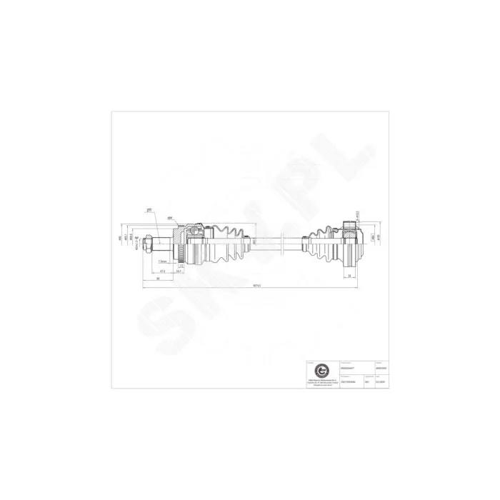 40SKV041 SKV Półoś napędowa