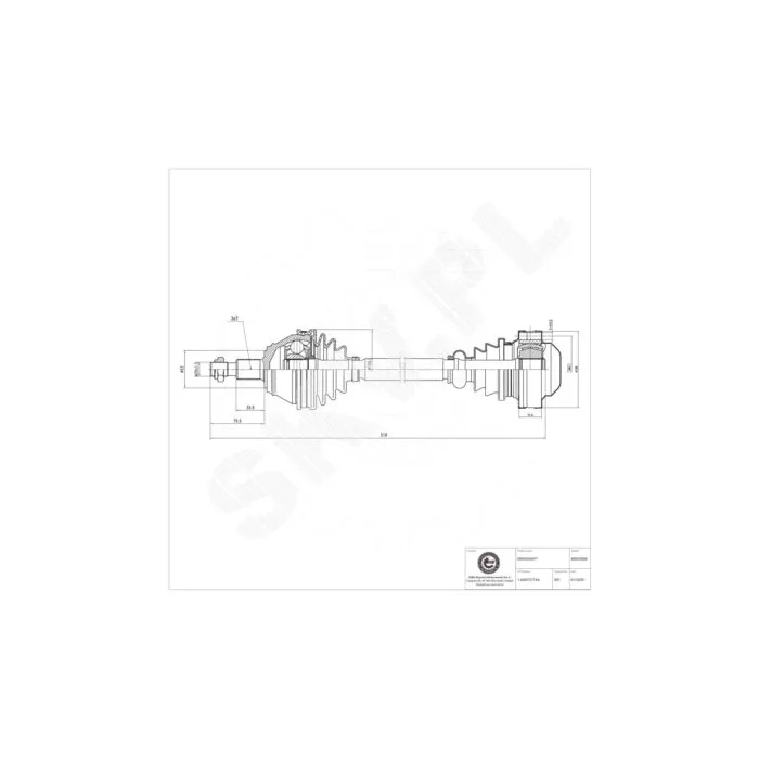40SKV048 SKV Półoś napędowa