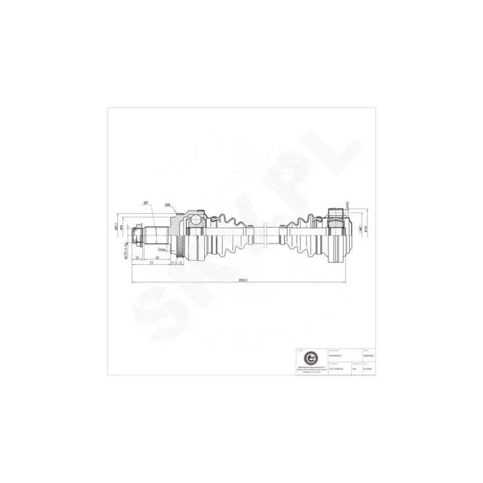 40SKV053 SKV Półoś napędowa