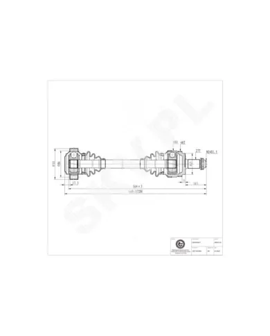 40SKV116 SKV Półoś napędowa