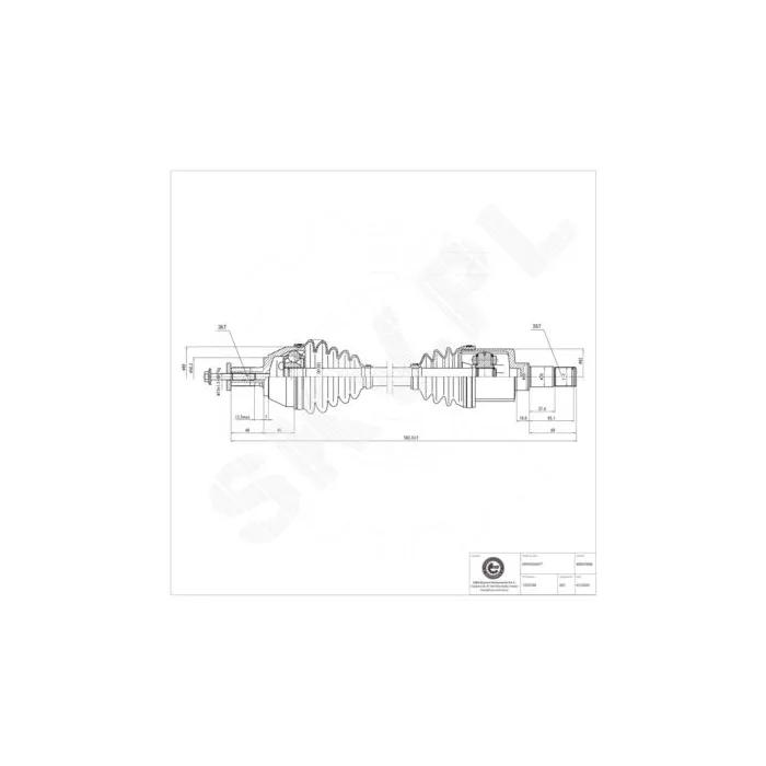 40SKV004 SKV Półoś napędowa