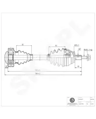 40SKV028 SKV Półoś napędowa
