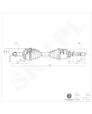 40SKV022 SKV Półoś napędowa