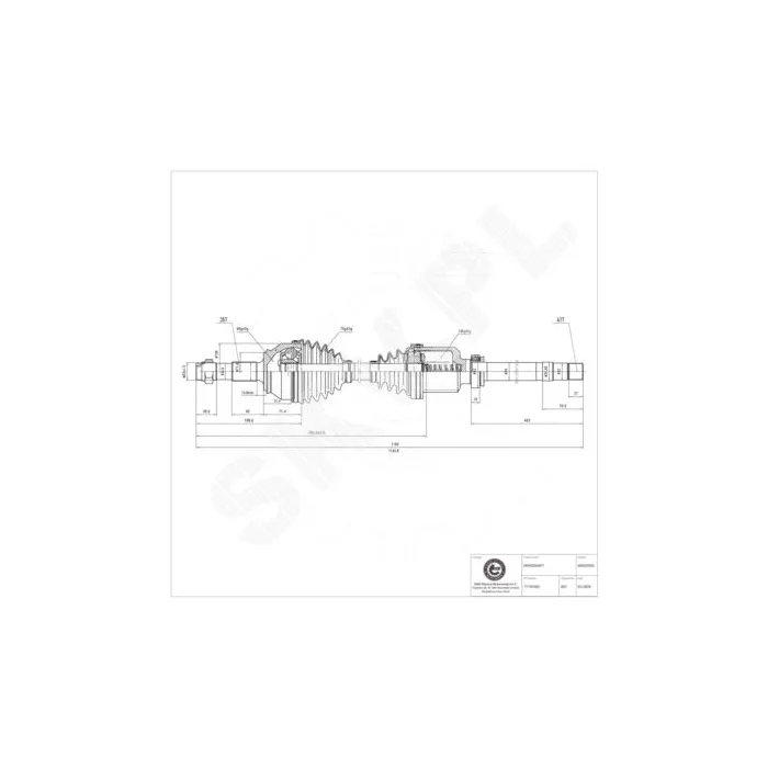 40SKV020 SKV Półoś napędowa