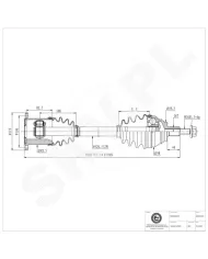 40SKV016 SKV Półoś napędowa