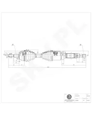 40SKV015 SKV Półoś napędowa