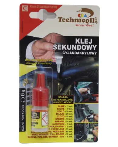 KLEJ SEKUNDOWY CYJANOAKRYLOWY 5 g TECHNICOLL