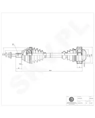 40SKV003 SKV Półoś napędowa