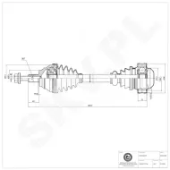 40SKV003 SKV Półoś napędowa
