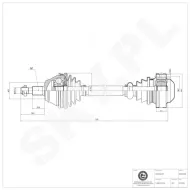 40SKV048 SKV Półoś napędowa