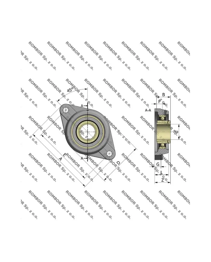 UKFL 210 ZESPÓŁ ŁOŻYSKOWY NSK